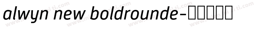 alwyn new boldrounde字体转换